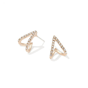 Angular Heart Stud Earrings