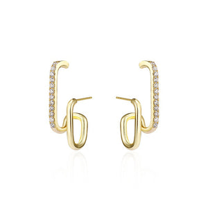 Double Line Stud Earrings