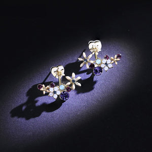 Flower Gems Drop Earrings