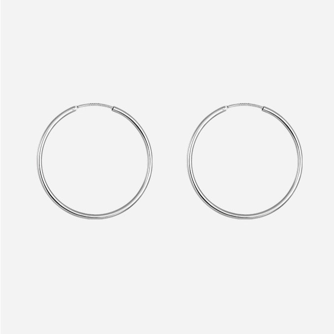 925 Silver Hoops in 5 sizes