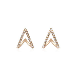 Angular Heart Stud Earrings