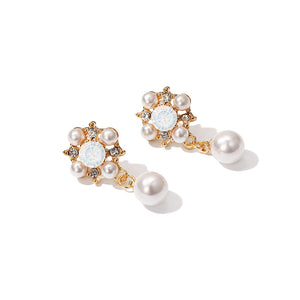 Vintage Baroque Pearl Drop Earrings