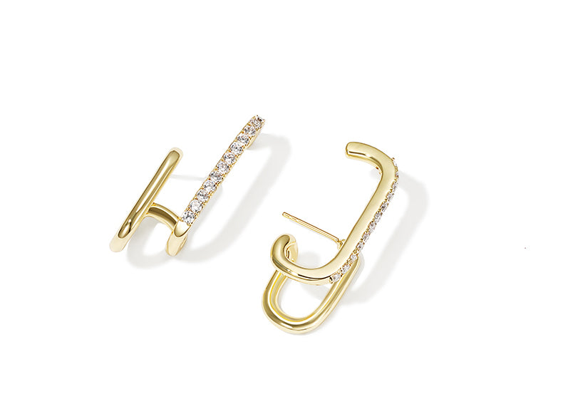 Double Line Stud Earrings