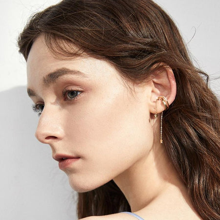 Starry Ear Cuff Drop Earrings