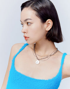 Layered Chain Coin Necklace