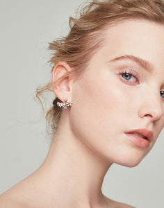 Flower Gems Drop Earrings